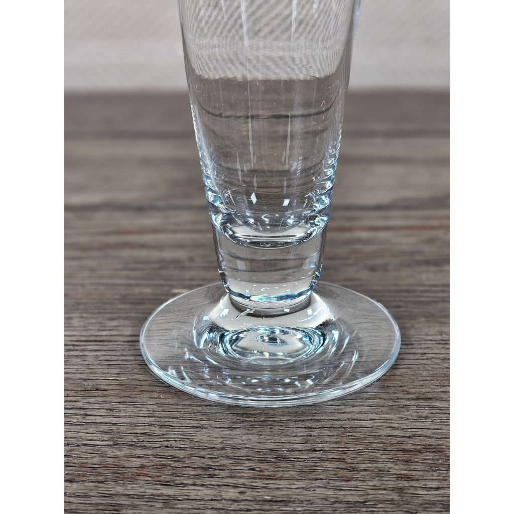 Vintage Clear Pilsner Glass 9" Tall Stemmed Beer Glass