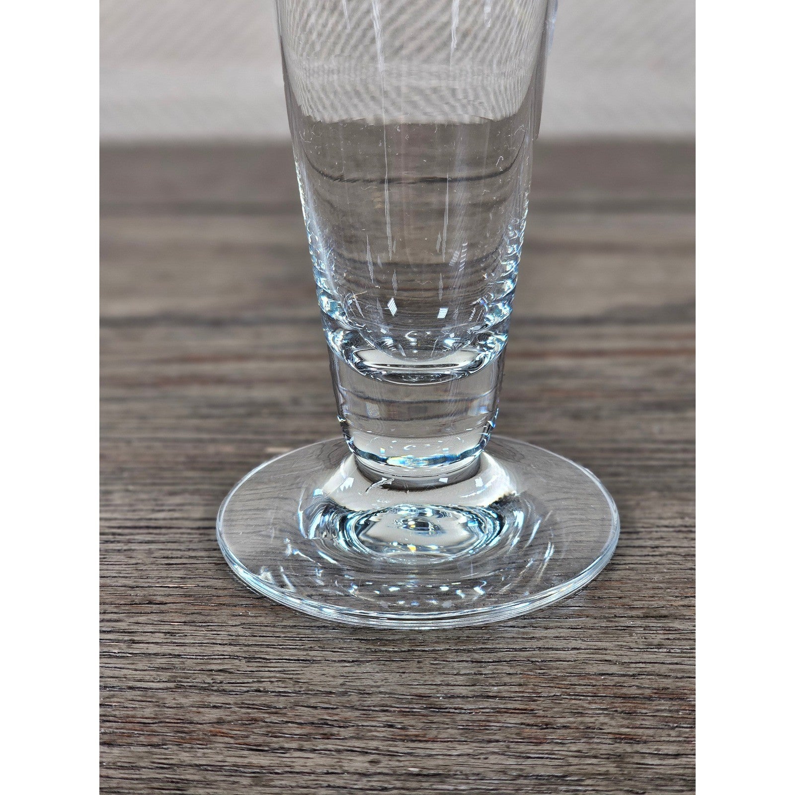 Vintage Clear Pilsner Glass 9" Tall Stemmed Beer Glass