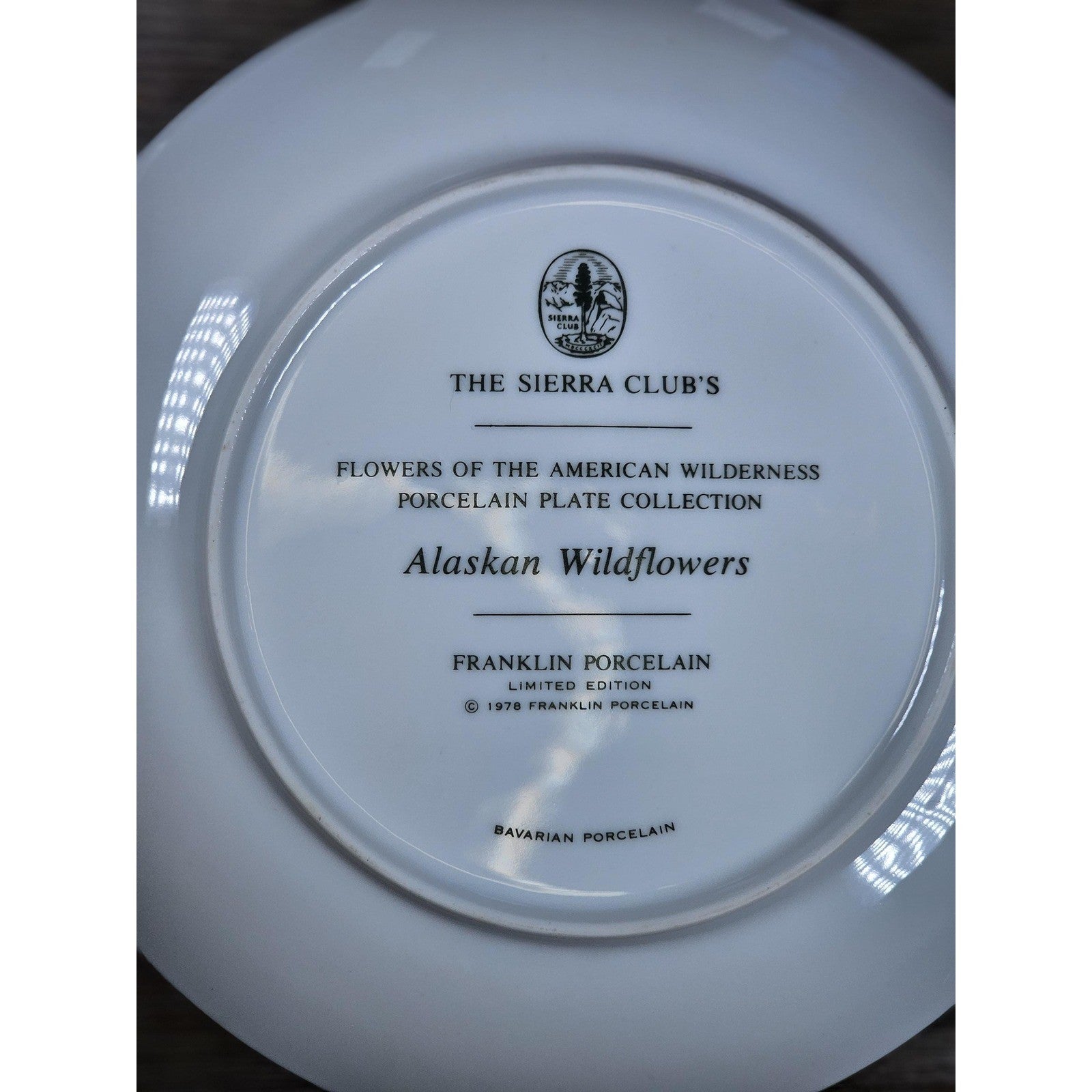 1978 Alaskan Wildflowers Plate Franklin Porcelain Sierra Club