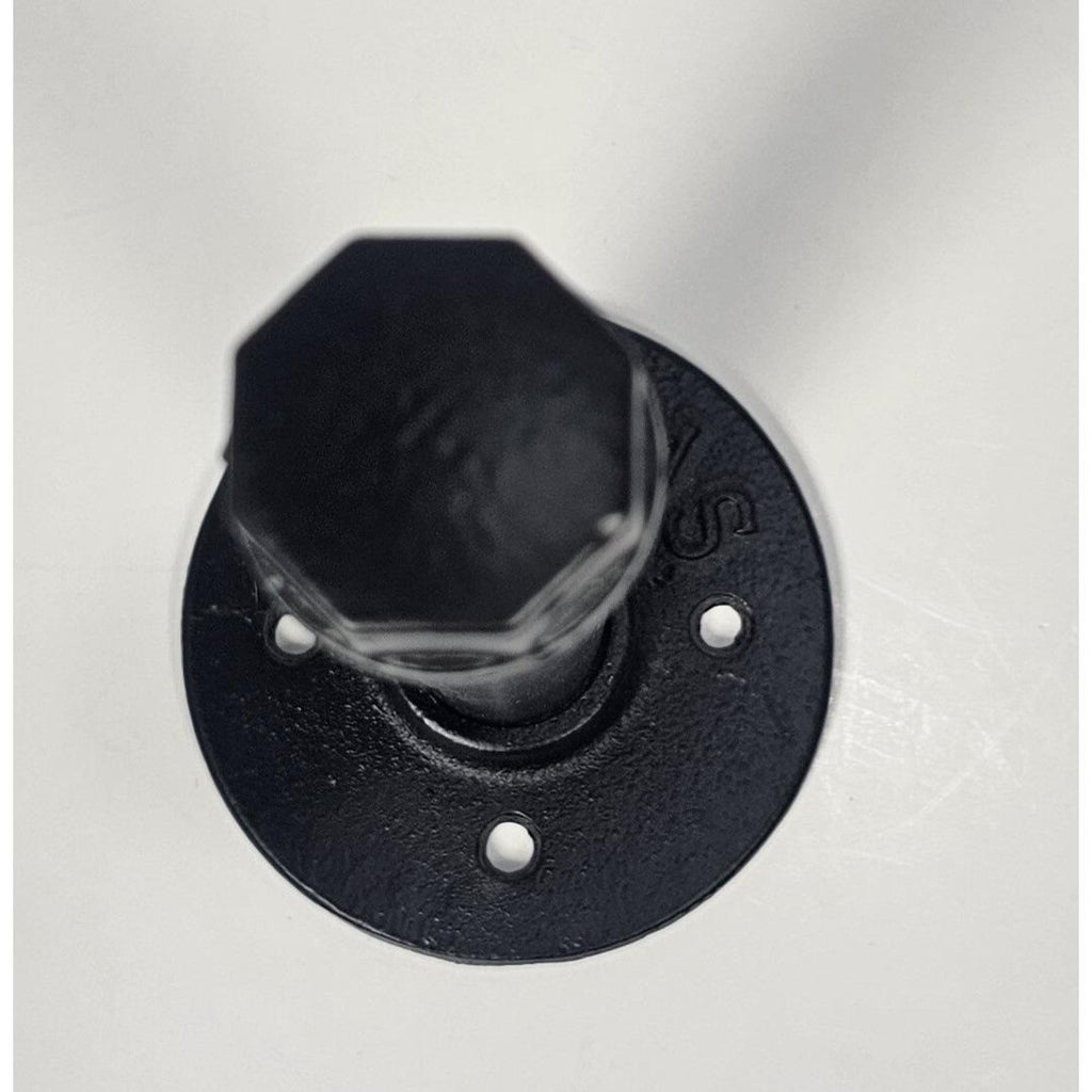 Black Pipe Shelf Bracket 7 Inch Industrial Metal Wall Mount