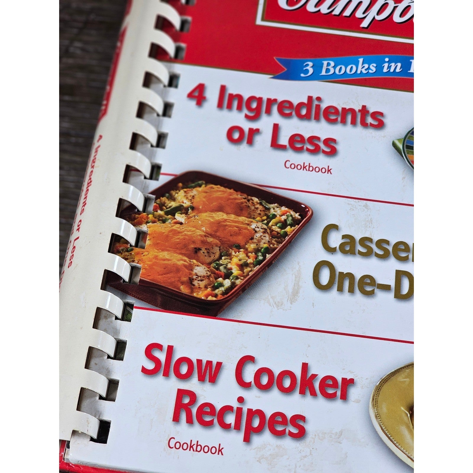 Campbell's 3-in-1 Cookbook Spiral Bound | 4 Ingredients Slow Cooker Casseroles