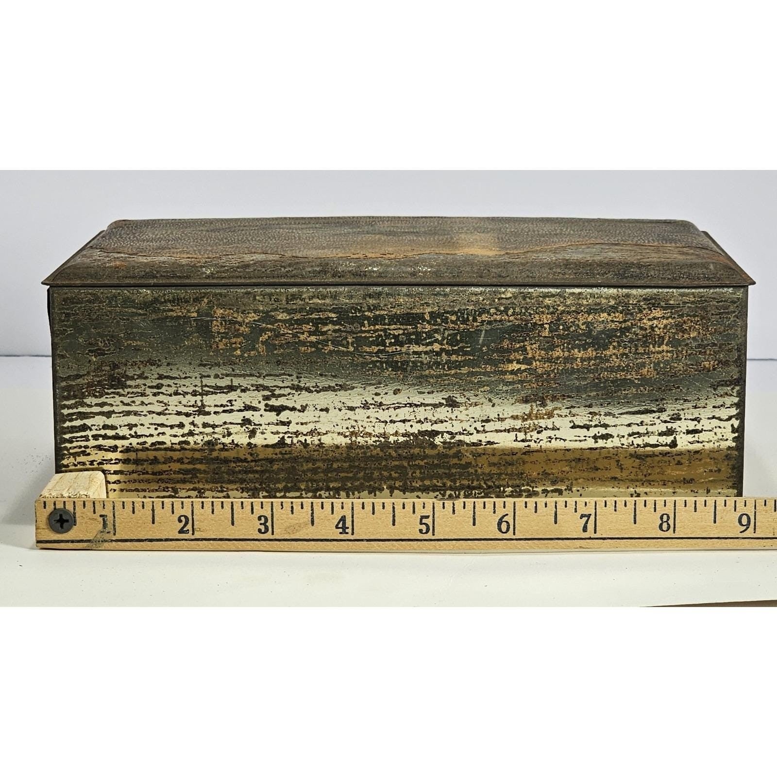 Vintage Schrafft's Milk Chocolate Metal Trinket Chest Candy Advertising Box