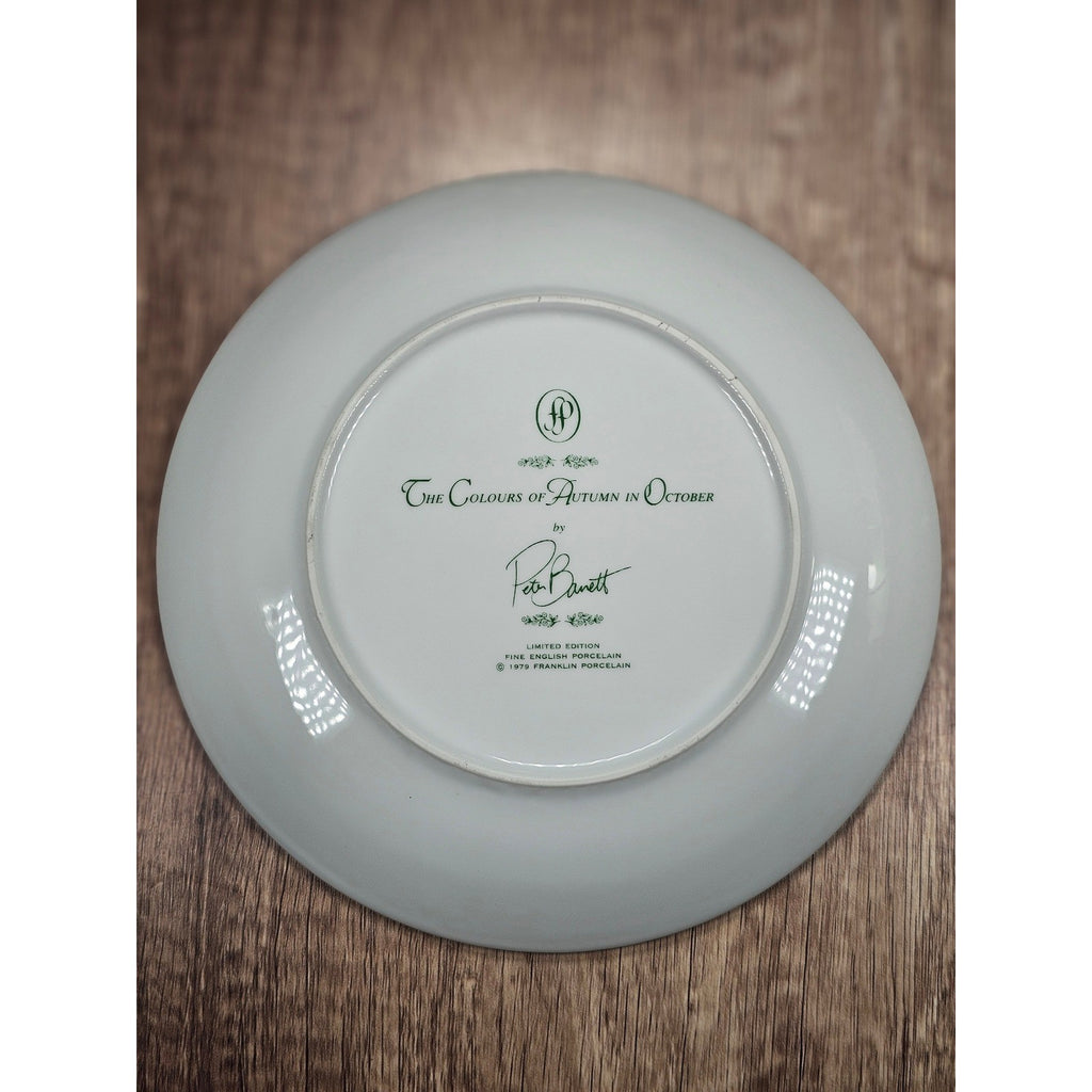 Franklin Porcelain Autumn Plate Colours of Autumn October Peter Barrett