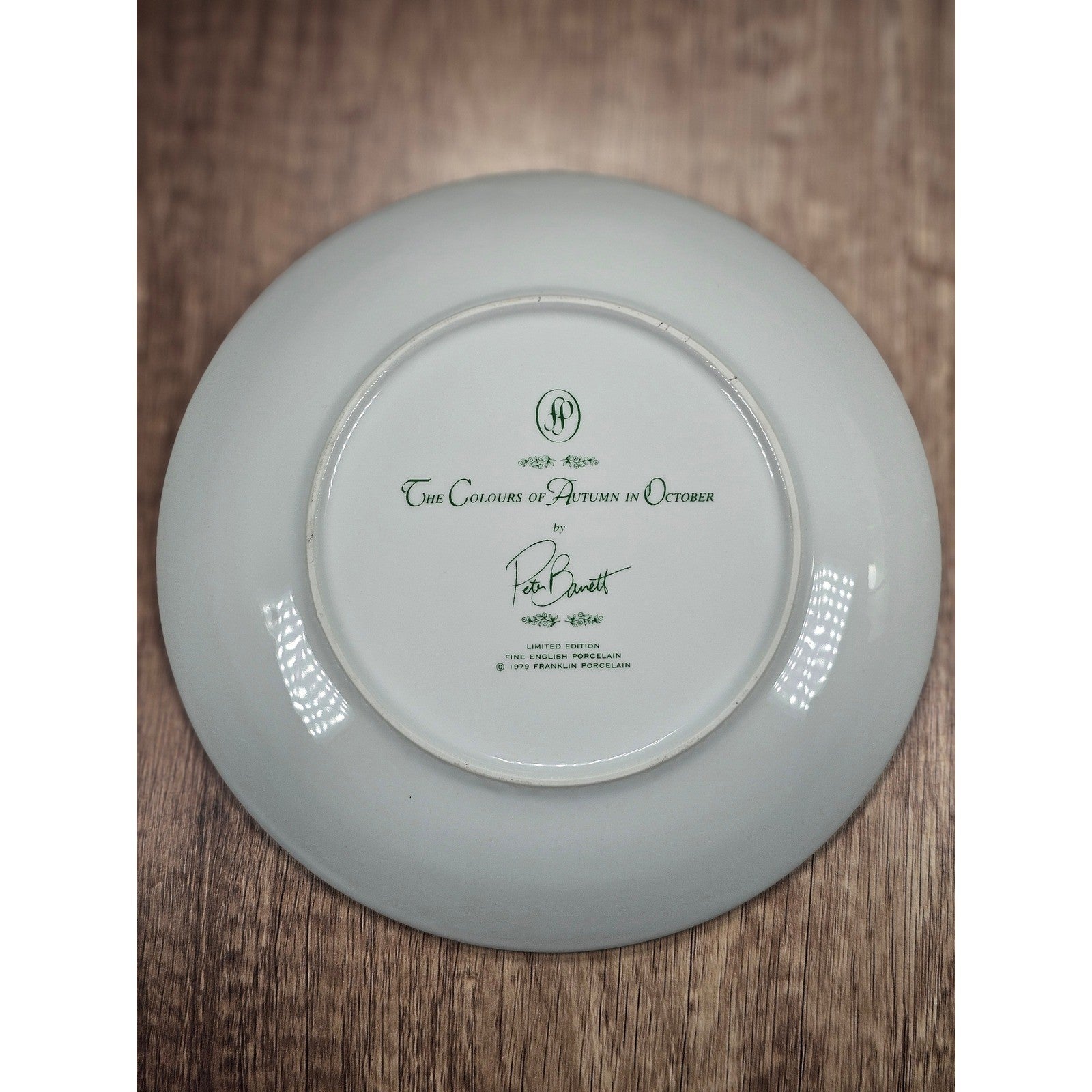 Franklin Porcelain Autumn Plate Colours of Autumn October Peter Barrett