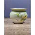Vintage Porcelain Floral Mini Pitcher Yellow Flowers Gold Trim
