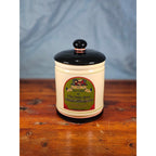 Vintage OGGI Tuscan Wine Label Ceramic Canister With Lid 8 In