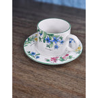 Vintage Majesticware Geranium Cup & Saucer Set by Sakura Floral Stoneware