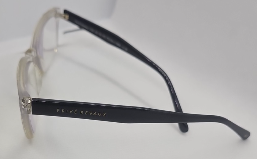 Prive Revaux The Professor Blue Light Reading Glasses Clear/Black With Case