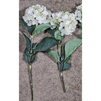 Vintage Artificial Hydrangea Flowers Set of 4 White Floral Stems