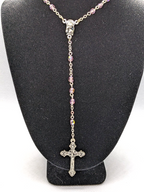 Purple Prism Beaded Rosary Made in Italy