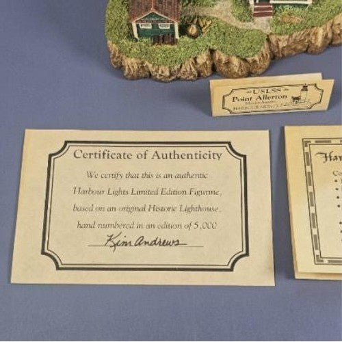 Harbour Lights Point Allerton Lighthouse 2001 w/ COA