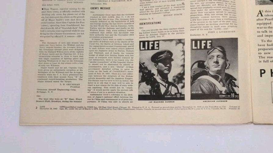 Life Magazine December 28, 1942 - Raphael's Madonna
