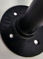 7" Black Industrial Pipe Shelf Bracket – Heavy-Duty Industrial Style