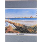 Framed Coastal Lighthouse Print End of Summer Lena Dennis Beach Art