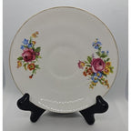 Vintage Clare Bone China Saucer Floral Gold Rim England 5.5