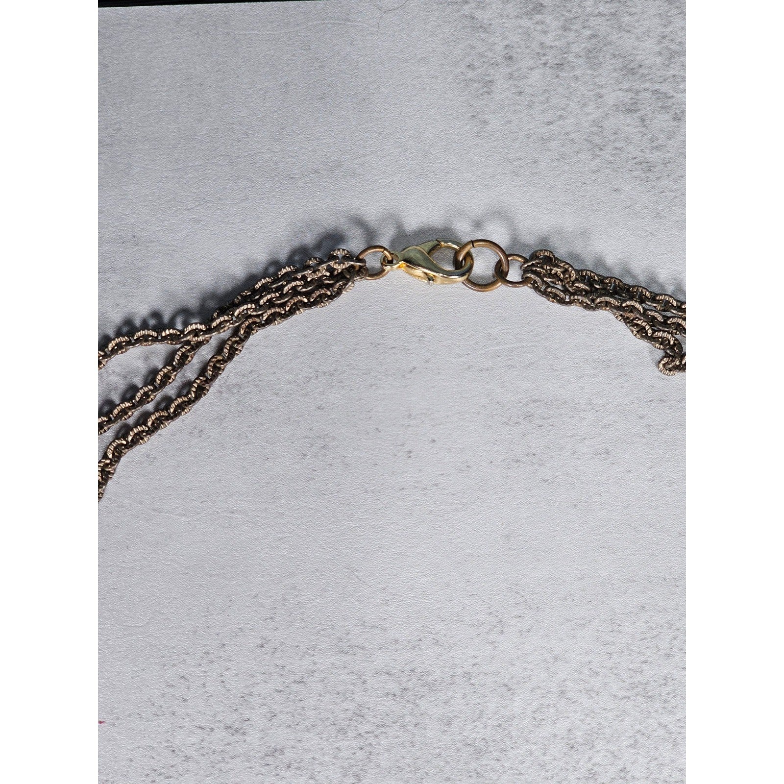 Vintage Multi Strand Beaded Necklace Earth Tone Chain Necklace