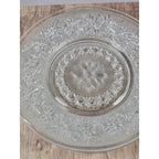 Anchor Hocking Sandwich Glass Salad Plates Set of 4 7.25" Floral
