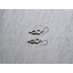 Vintage 925 Sterling Silver Citrine Drop Earrings Teardrop Dangle