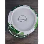 Vintage Grape Leaf Canisters with Lids – Set of 2 – Green Ceramic