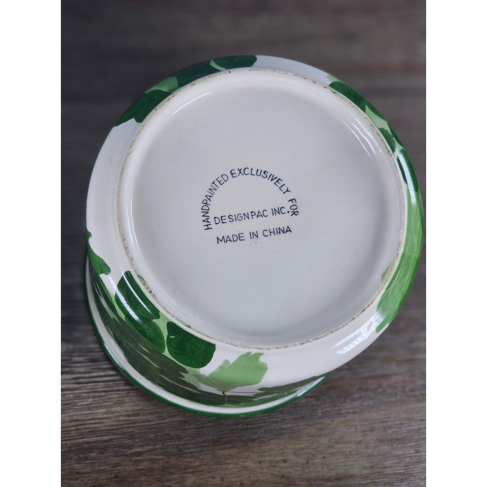 Vintage Grape Leaf Canisters with Lids – Set of 2 – Green Ceramic