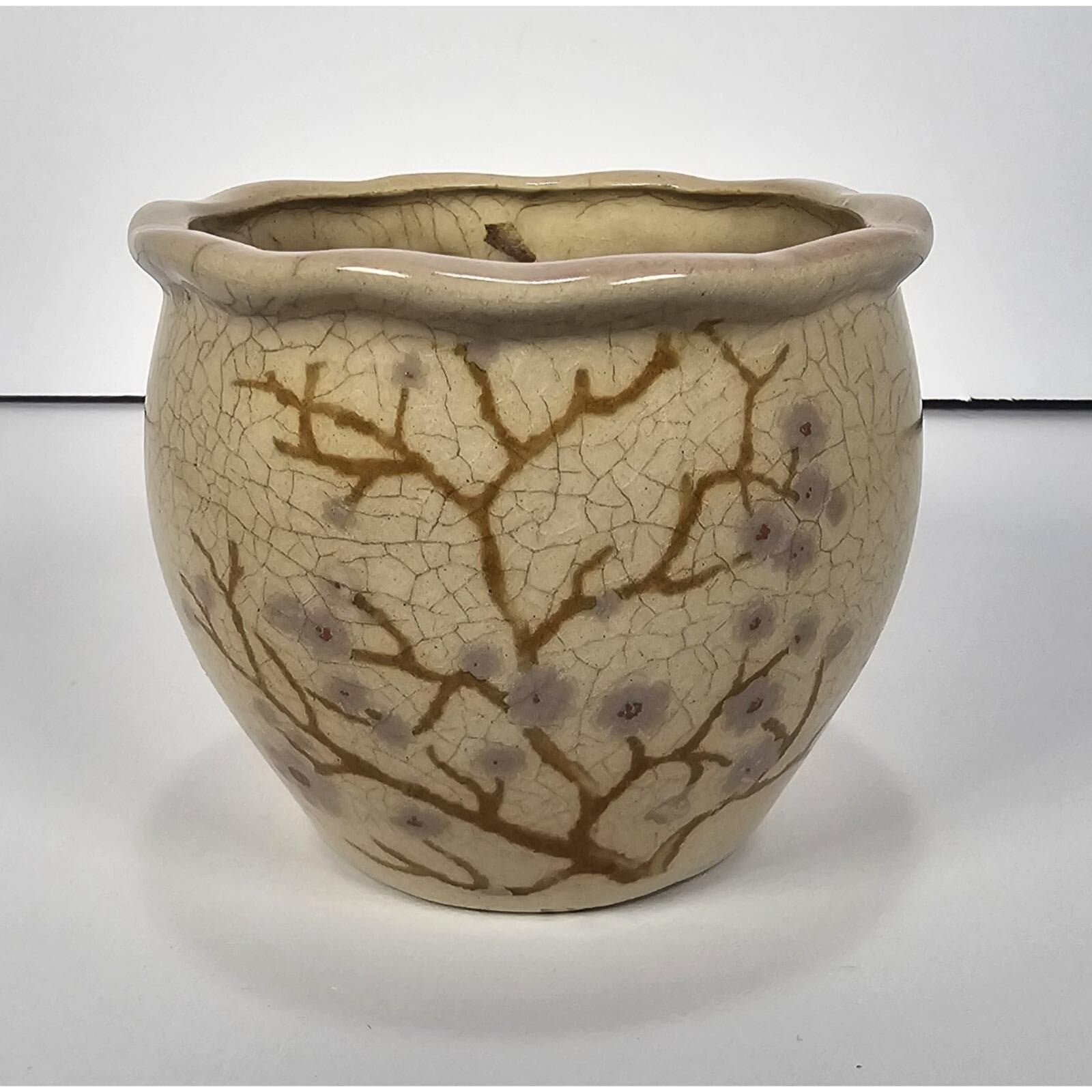 Vintage Small Vase with Cherry Blossom Design – Asian Floral Porcelain