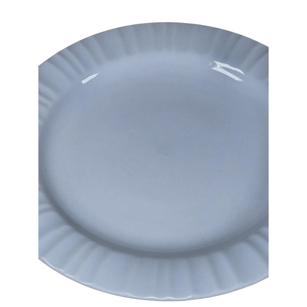 CorningWare French White Ribbed Plates Set of 2 8.25 Inch Salad Plates