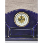 Mercedes Wind Up Clock Germany Blue Ceramic Mantel Clock