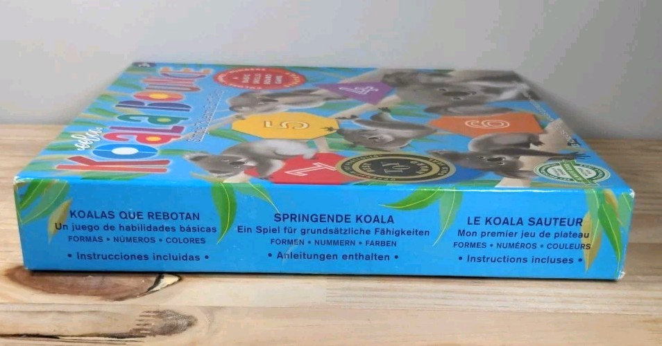 New EeBoo Koala Bounce Board Game Colors/Shapes/Numbers Strategy Game Ages 3+