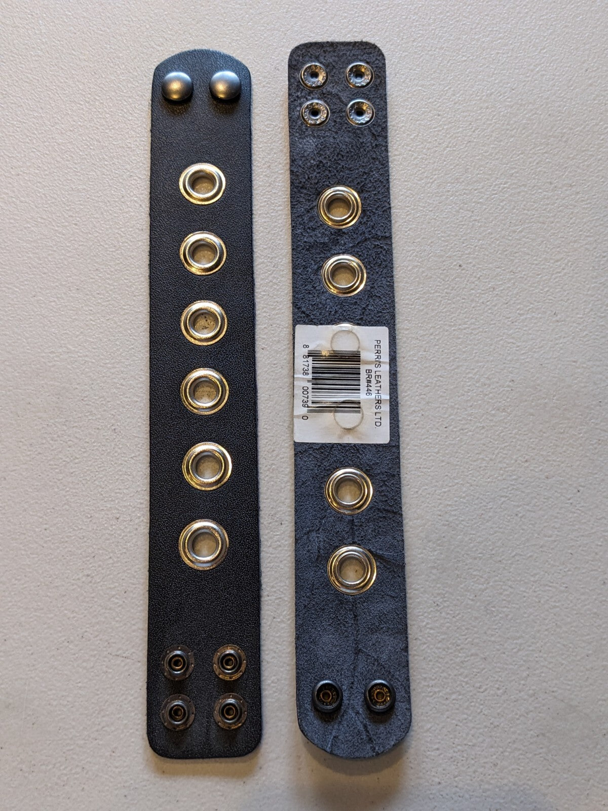 Lot Of 2 Perri's Leather Wrist Straps 10 1/2" X 1 1/2"