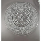 Anchor Hocking Sandwich Glass Salad Plates Set of 4 7.25" Floral