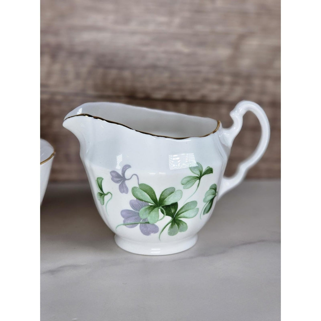 Vintage Adderley Bone China Creamer & Sugar Bowl Set England