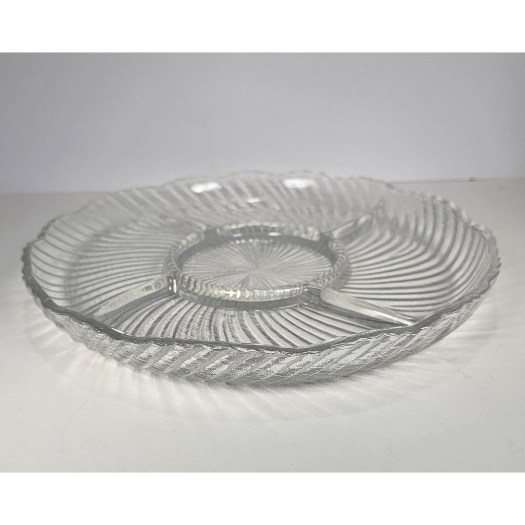 Crystal Clear Studios Ashford Glass Platter 11.25 Inch