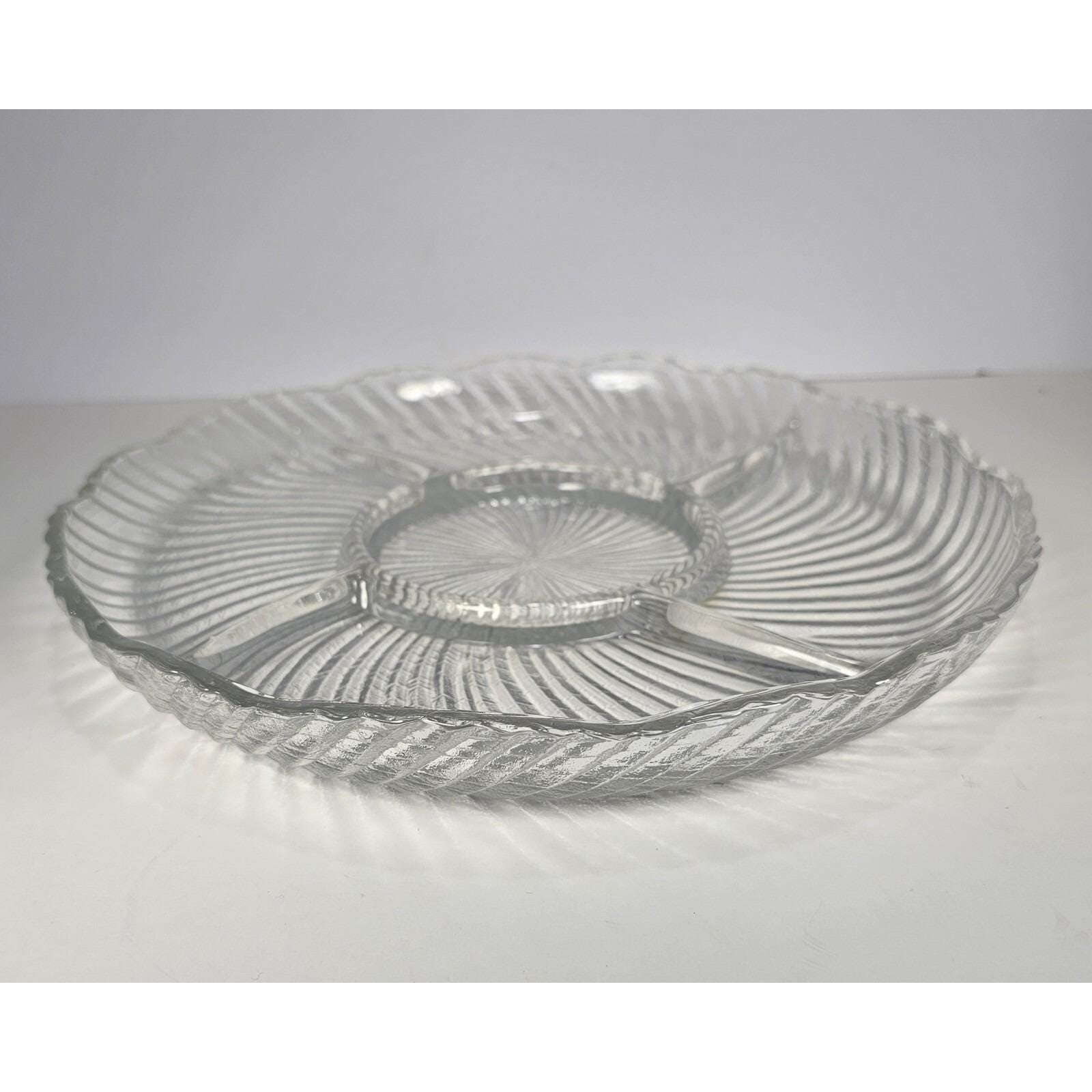 Crystal Clear Studios Ashford Glass Platter 11.25 Inch