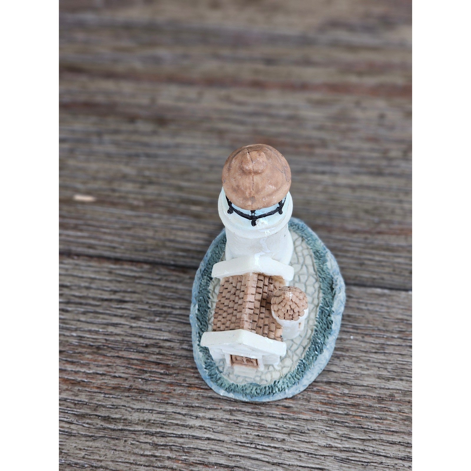 Miniature Lighthouse Resin Figurine Coastal Nautical Decor 3.5"