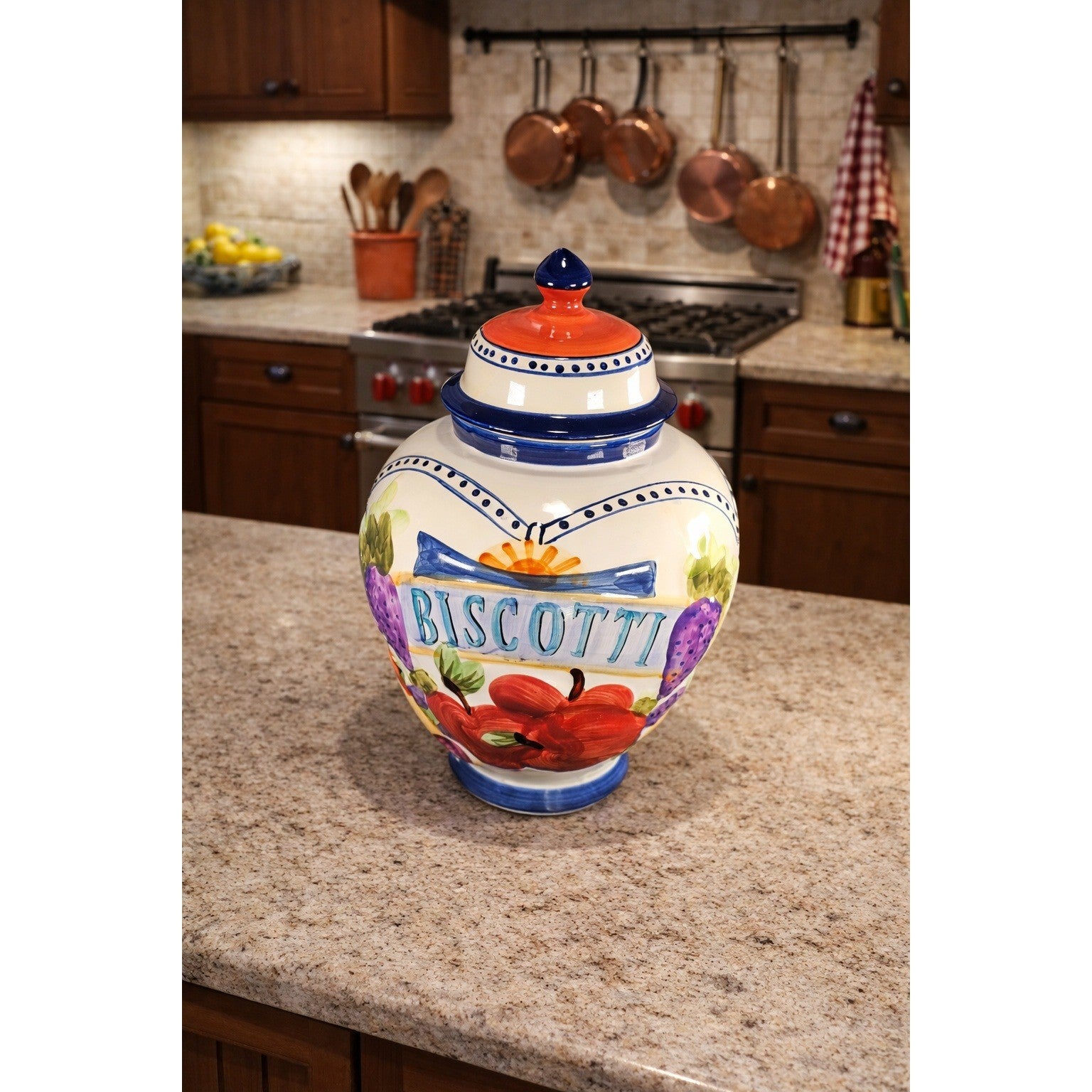 Vintage Hand-Painted Floral Ginger Jar with Lid | Decorative Ceramic Jar