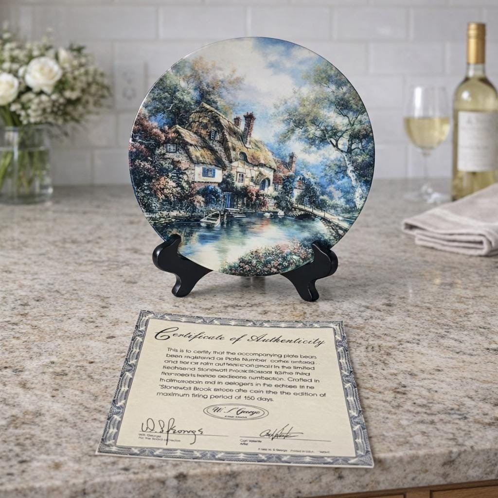 Carl Valente Stonewall Brook Blossoms Plate WS George