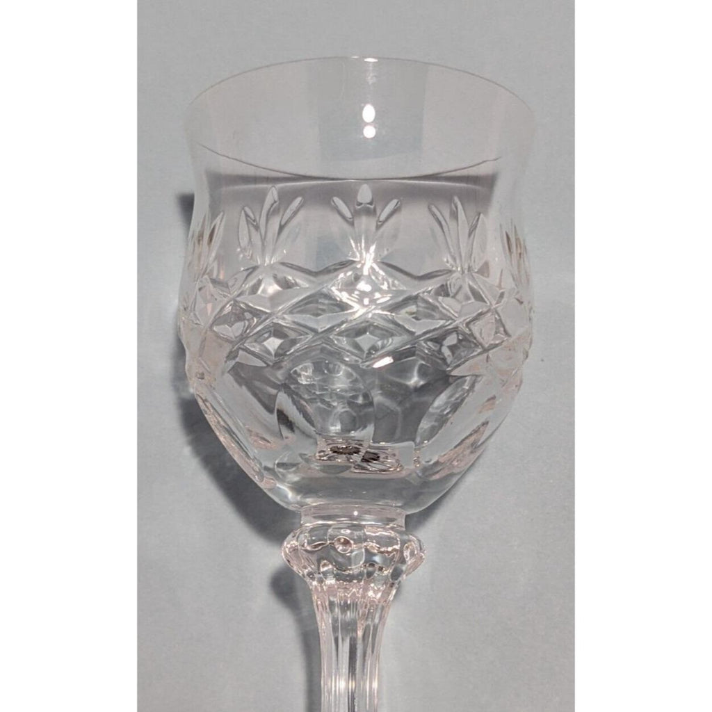 Crystal Cut Cordial Glasses Set of 2 Stemmed 5 Inch