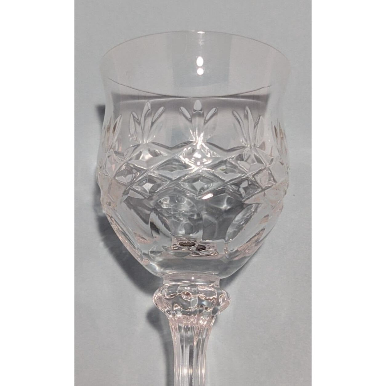 Crystal Cut Cordial Glasses Set of 2 Stemmed 5 Inch