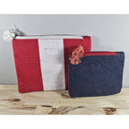 Mud Pie Sea Icon Anchor Cosmetic Case & Jute Carryall Bag Set of 2