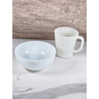 Vintage Anchor Hocking Milk Glass Mug & Bowl Set | Classic White