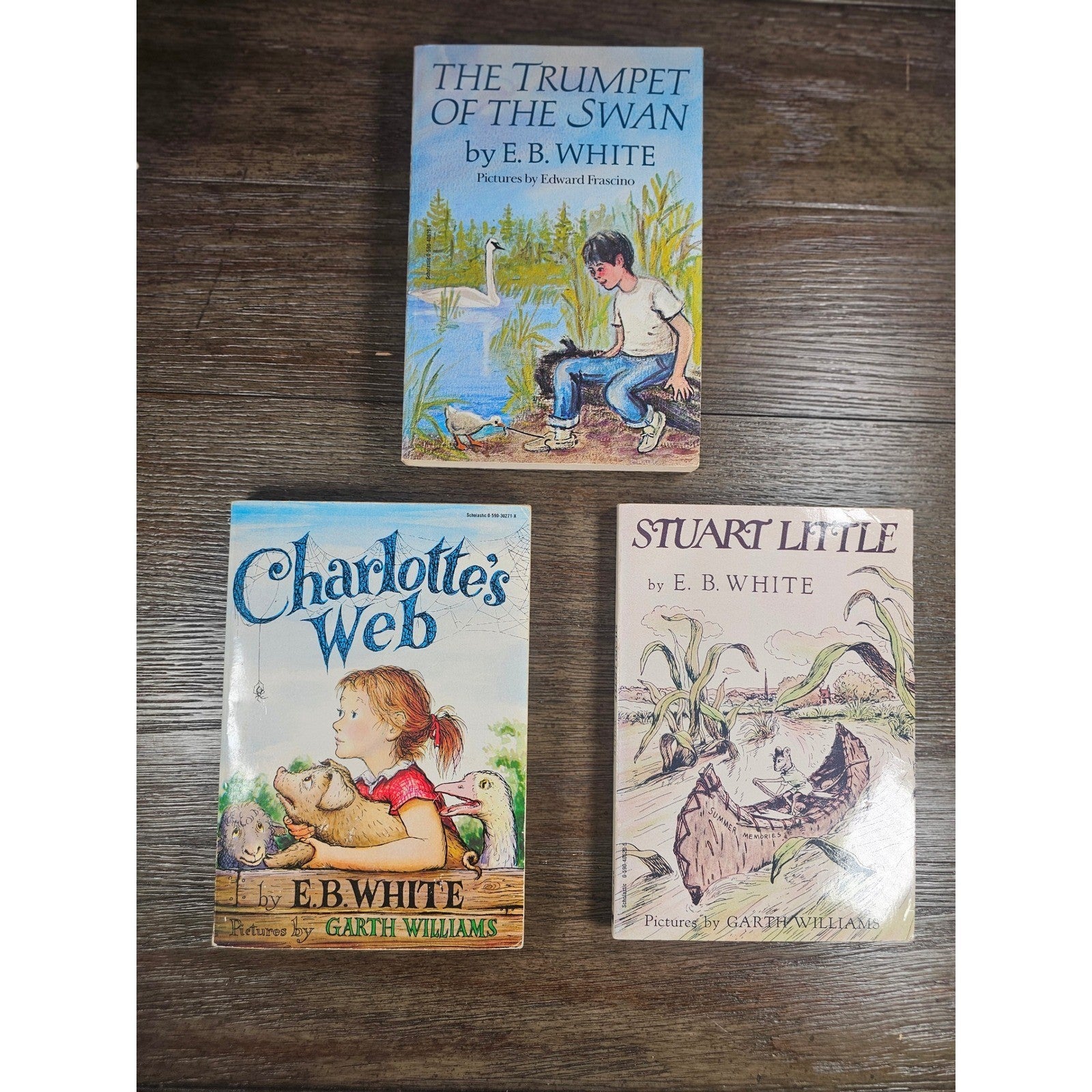 E.B. White Boxed Set 3 Books 1987 Scholastic Worn Slipcase