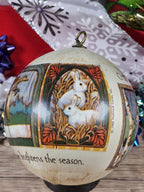 1982 Hallmark Satin String Ornaments Set of 3 Vintage Christmas Balls 3.5"