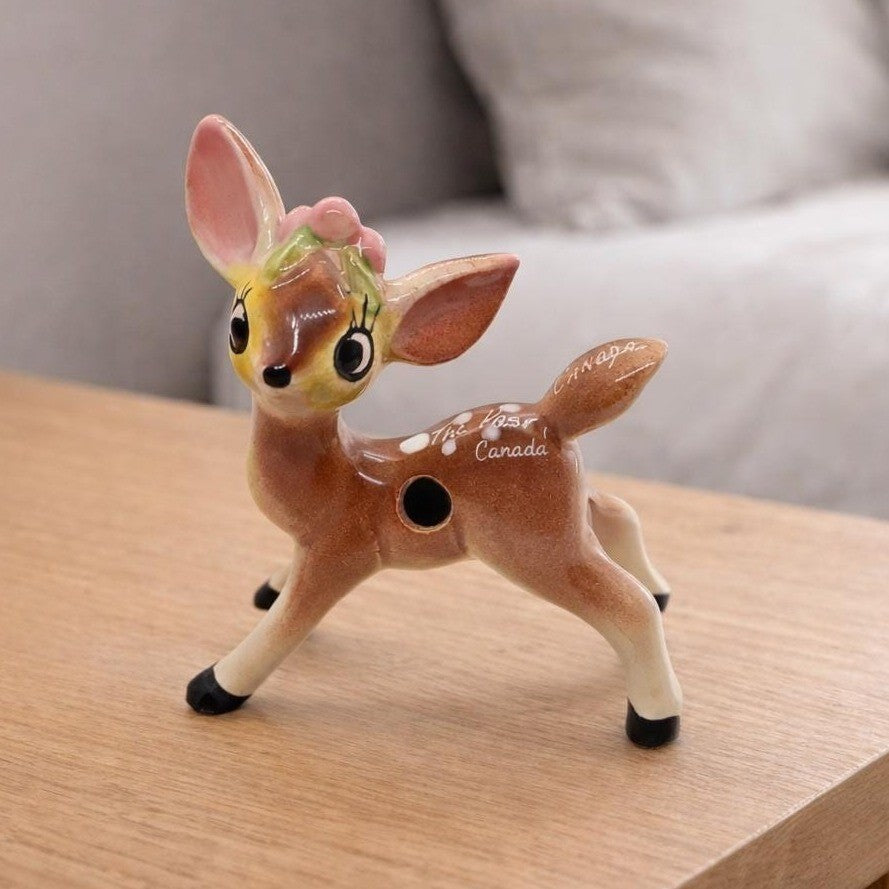 Vintage Doe Deer Figurine The Pas Canada Ceramic 4 Inch