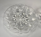 Set of 2 Anchor Hocking Footed Teardrop  Dot #920 Bowl 1960s