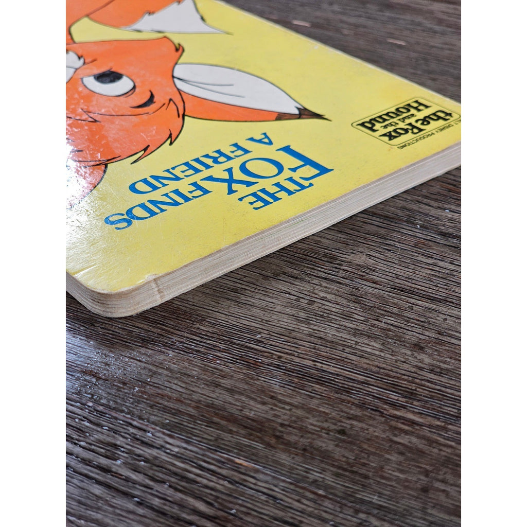 Vintage 1981 Walt Disney The Fox Finds a Friend Golden Sturdy Shape Book Tod