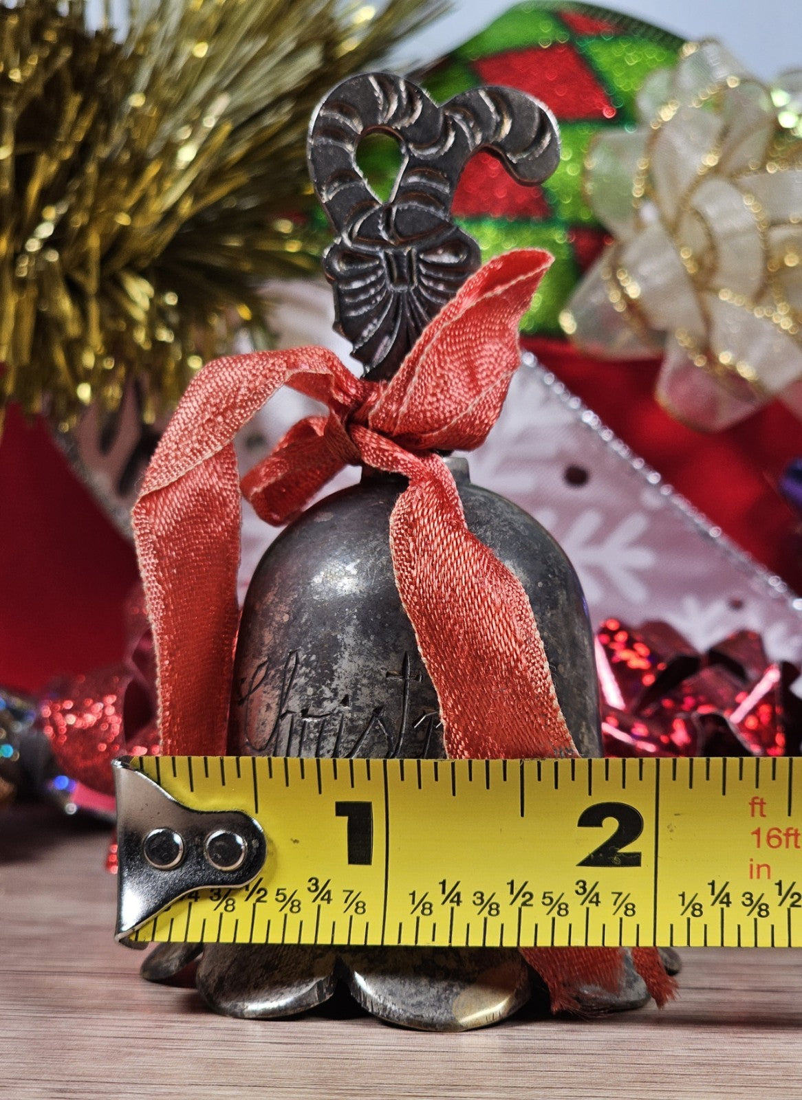 Vintage 1993 Silver Plated Engraved Christmas Bell – International Silver Co.