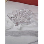 Vintage Soga Japan Frosted Glass Christmas Tree Serving Plate 8x6.5