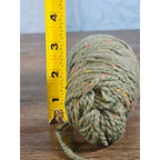 Vintage London Tweed Yarn 50g Wool Blend Green Speckled Skein