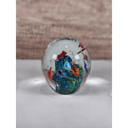 Dynasty Gallery Glass Paperweight Ocean Swirl Art Glass