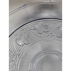 Vintage Anchor Hocking Blue Chip and Dip Plate Glass Serving Tray